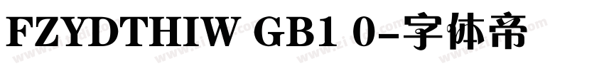 FZYDTHIW GB1 0字体转换